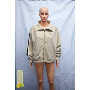 Champion Women's Game Day Full Zip Mock Neck Top- Tan XL